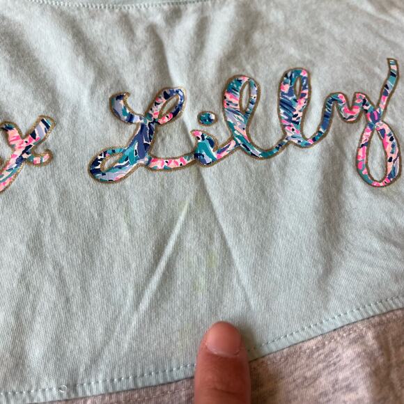 Lilly Pulitzer Girls Mini Finn Tee Blue Oasis Tint Medium 6-7 - Picture 6 of 8